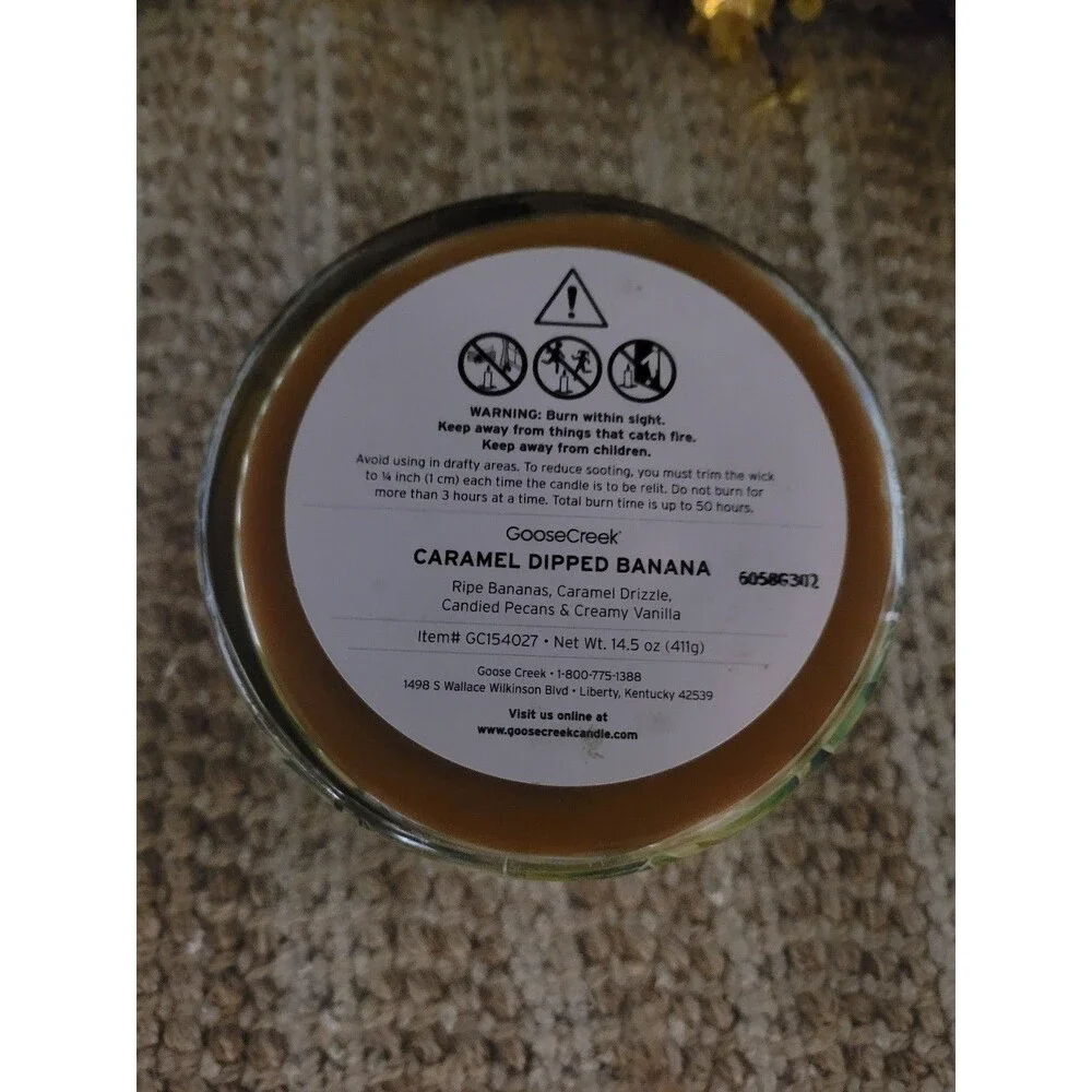 Caramel Dipped Banana - Goose Creek 3-wick Candle
